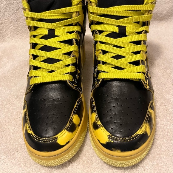 Nike Dunk High 1985 Yellow Acid Wash US Size 8M - Picture 2 of 11